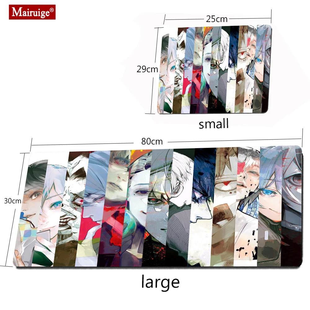 

Gaming Mouse Pad Tokyo Ghoul Mousepad Anime Cartoon XL Large Gamer Mouse Pad 30x60 Big Keyboard Computer PC Desk Mat Notbook Pad