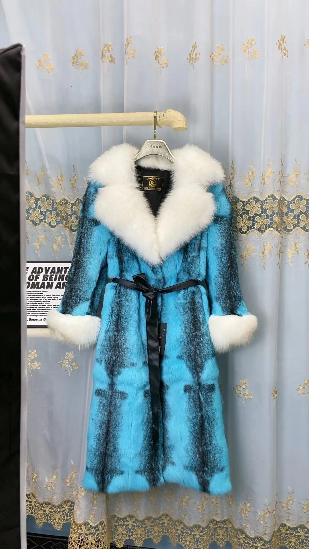 Nagodo Real Fox Fur Coat 2022 Winter Thick Warm Long OverCoat Natural Rabbit Fur Parka Women Leopard Coats Abrigo 6 colors enlarge