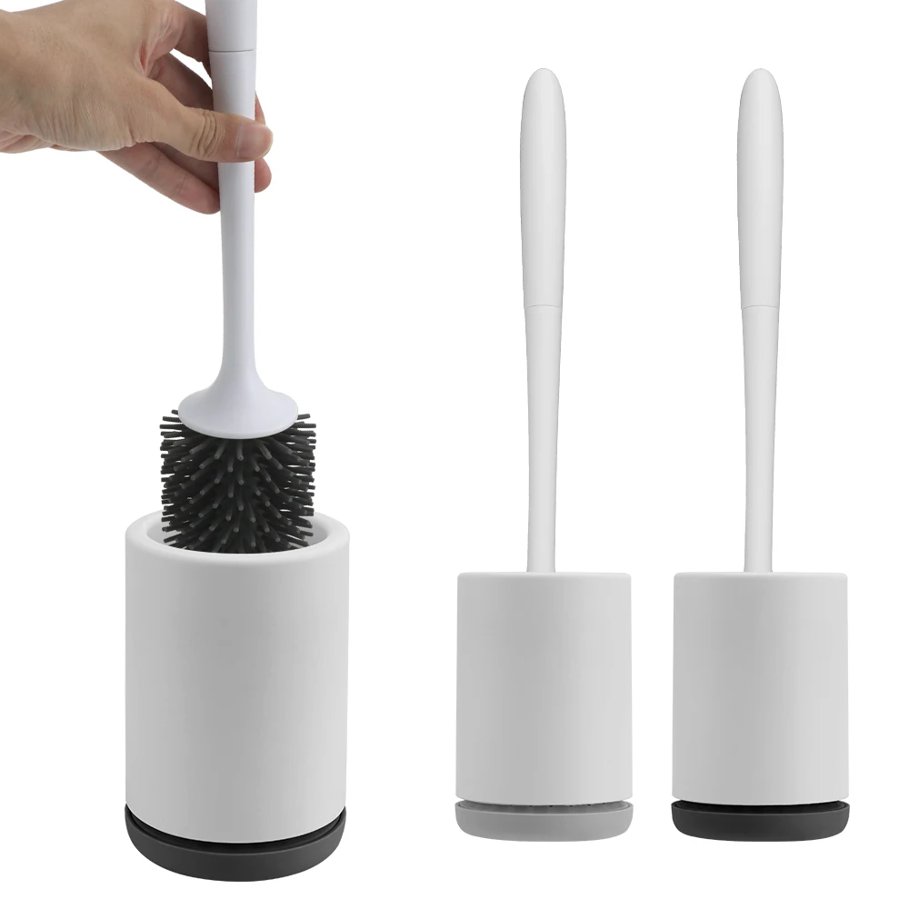 

Напольная стойка с держателем, силиконовая щетка из ТПР для унитаза, настенный набор для чистки ванной комнаты, аксессуары для туалета, мягк...
