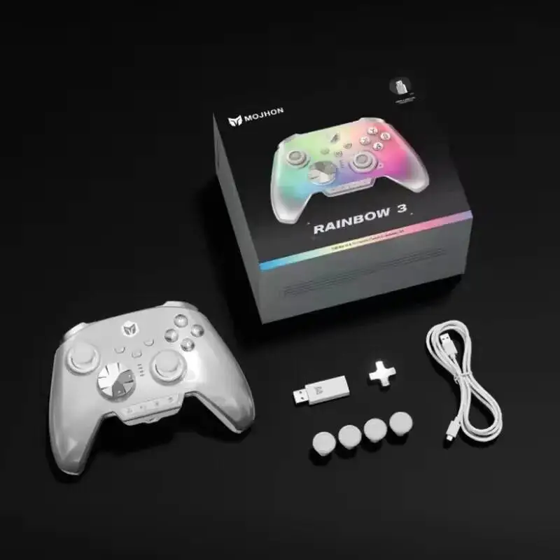 Беспроводные игровые контроллеры BIGBIGWON Rainbow3 с Bluetooth, аккумулятором на 1000 мАч, аудиоинтерфейсом 3,5 мм для ПК и Switch (art.: 3920da455b4f4) - 3920da455b4f4