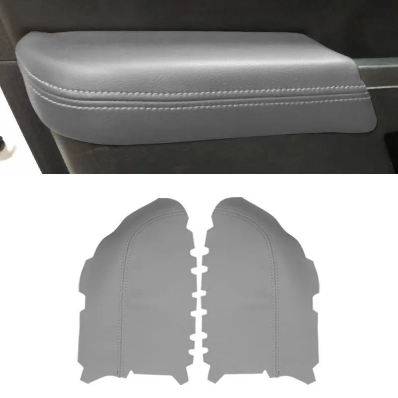 

Interior Parts Gray For Honda Pilot 2009 2010 2011 2012 2013 2pcs Microfiber Leather Front Door Panels Armrest Covers Trim