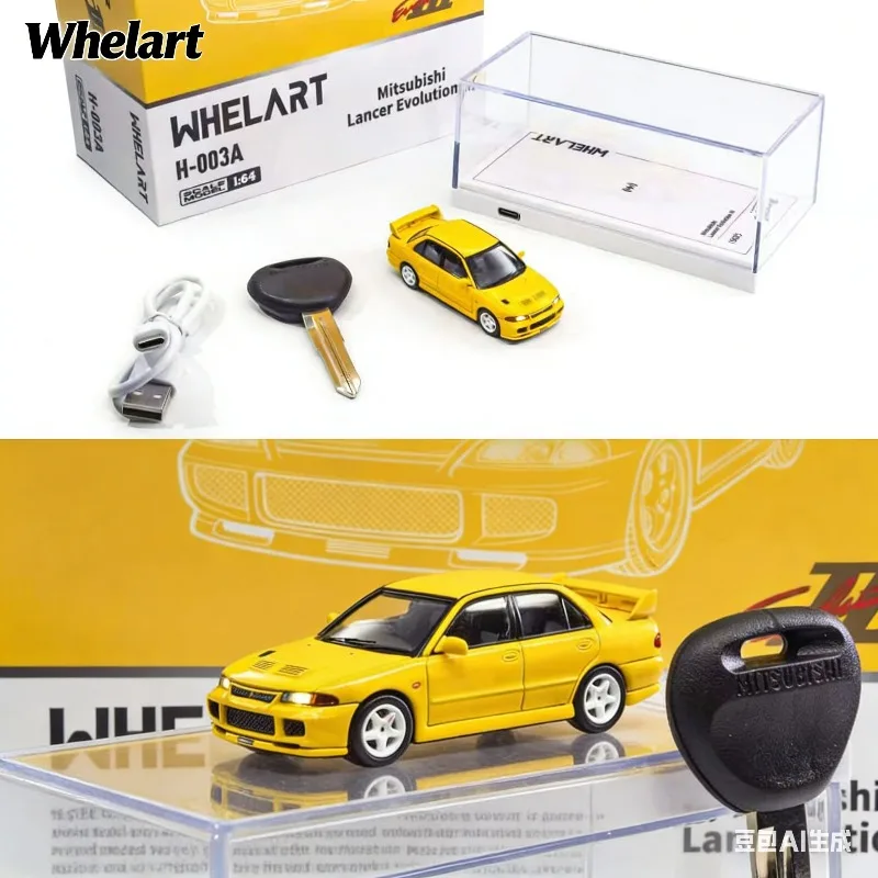 Фото Модель автомобиля Whelart 1:64 Mitsubishi Lancer EVO3 из литого сплава, игрушка-подарок для мальчиков на праздник, предмет коллекционирования и декоративный элемент для взрослых. №1