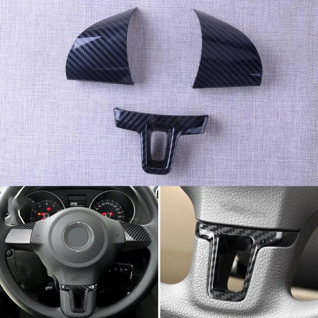 

3 шт./комплект, автомобильные чехлы для руля VW Golf 6 Bora Polo Jetta Eos Touran Caddy 2012