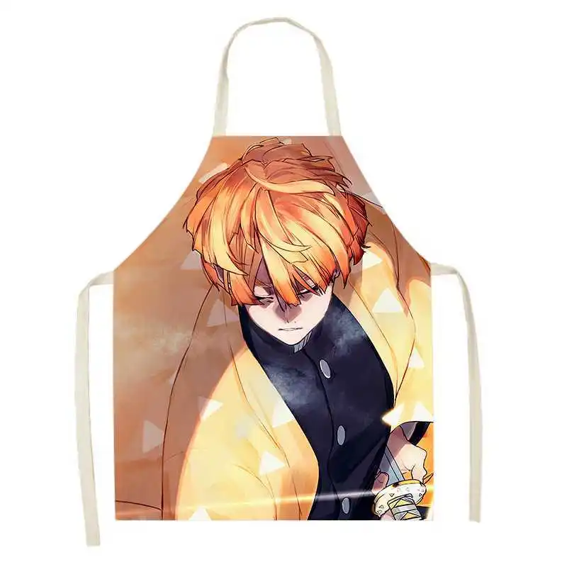 

Demon Slayer Print Sleeveless Apron Anti-Fouling Kitchen Cooking Apron Women's Home Cleaning Bibs Cooking Accessories 68x55cm