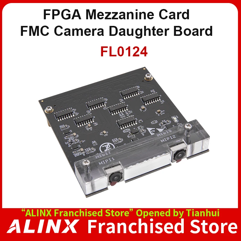 ALINX FL0214: FMC LPC to Dual Lens MIPI 1.3 Megapixel IMX214 CMOS Camera FMC Daughter board for FPGA Board