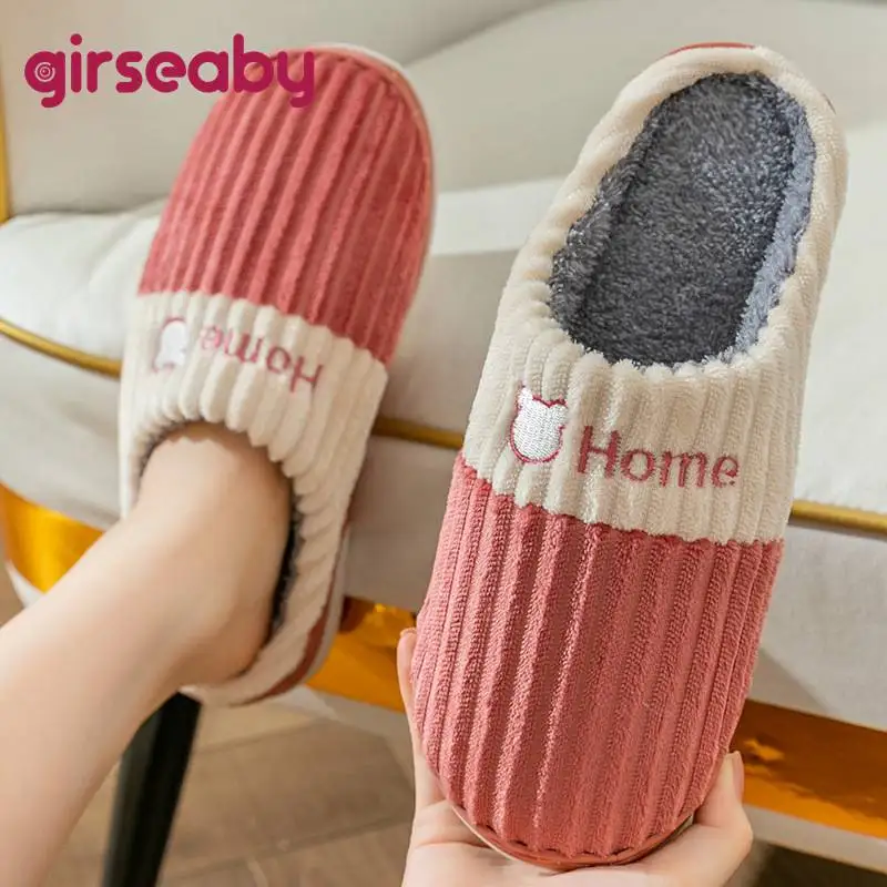 

Тапочки женские зимние х/б, на толстой нескользящей подошве, 44 45