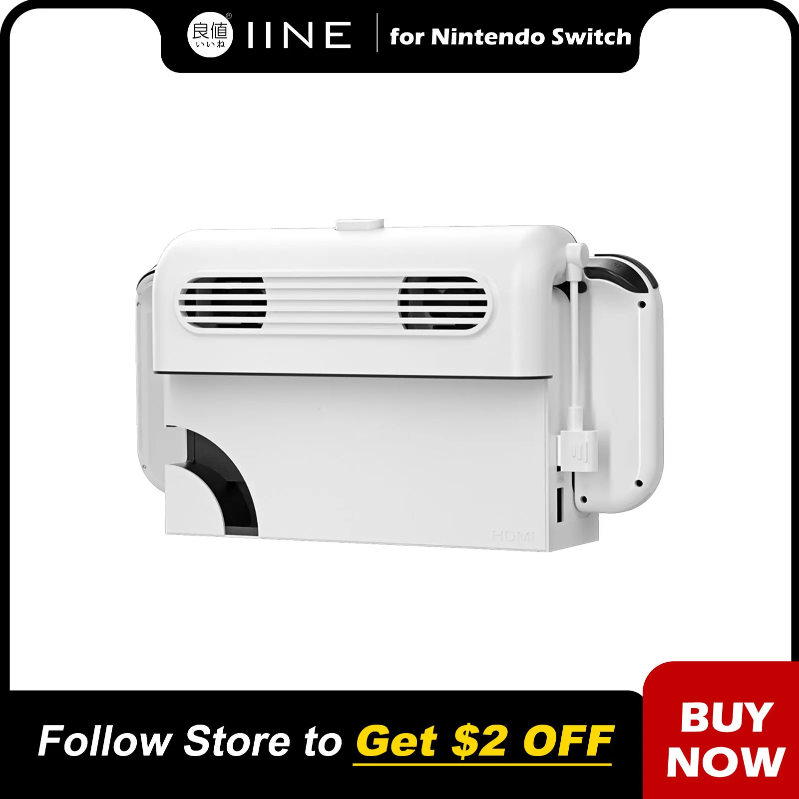 

IINE Console Cooling Fan for OLED Dock Compatible Nintendo Switch OLED