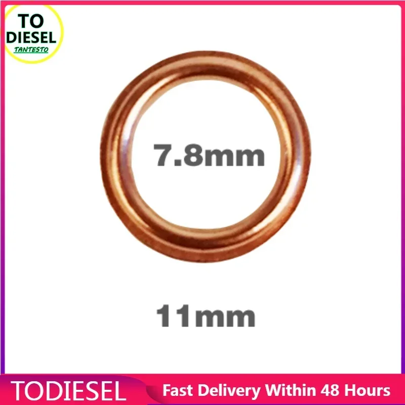 100 шт. прокладка форсунки дизельного двигателя CRIN MD 070718 Для Mitsubishi Pajero Delica 4D55 4D56 4D65