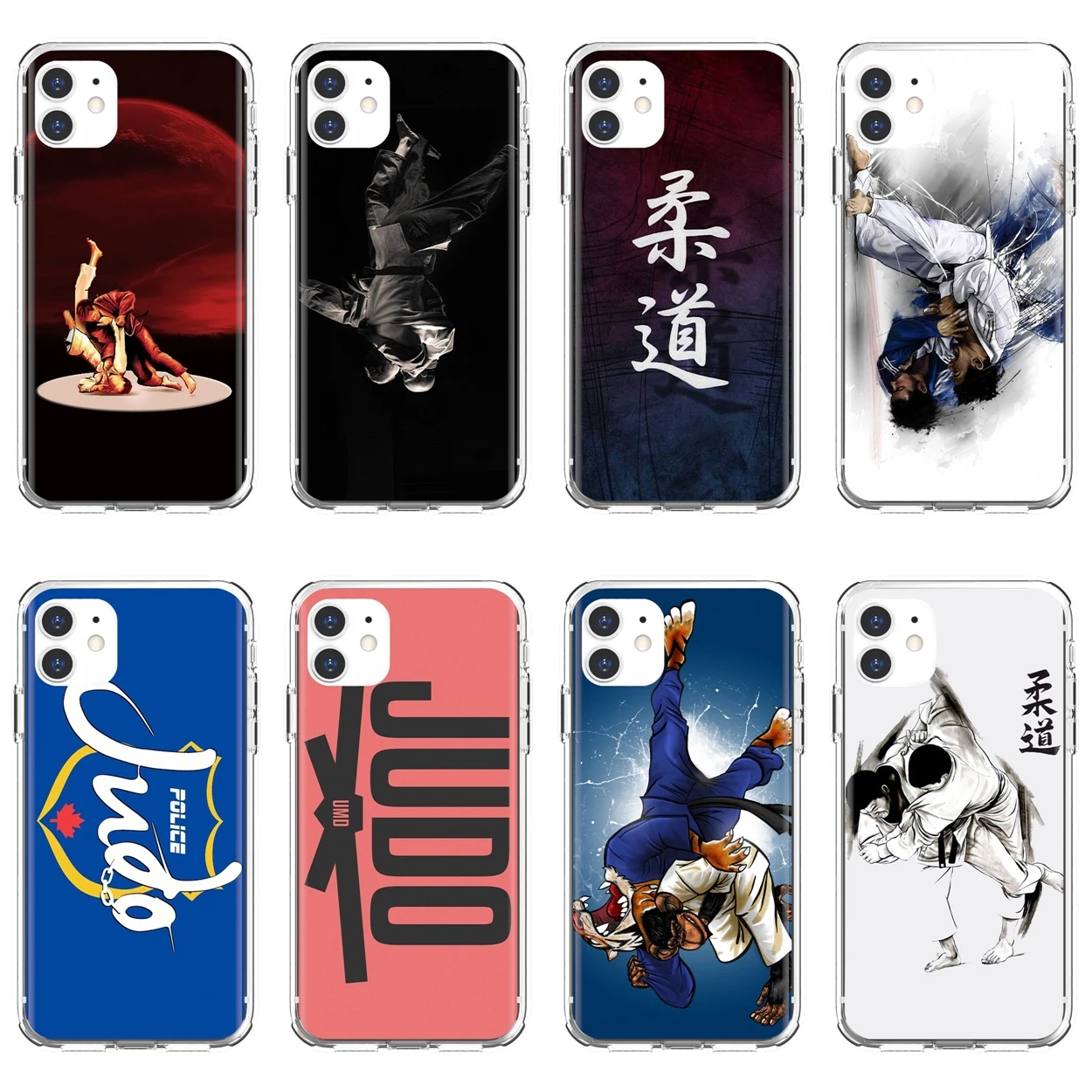 

For iPod Touch iPhone 10 11 12 Pro 4S 5S SE 5C 6 6S 7 8 X XR XS Plus Max 2020 Janpan-Judo-sports TPU Transparent Shell Case