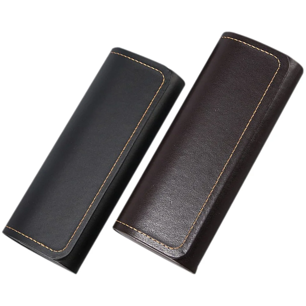 

2 Pcs Glasses Case Eyeglasses Protection Holder Portable Outdoor Artificial Girl