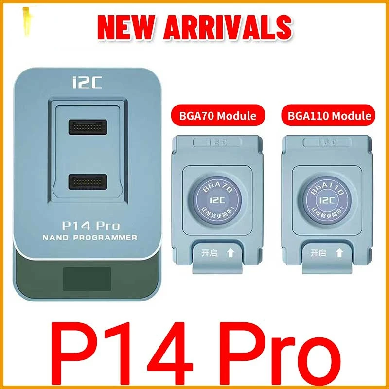 

Программатор I2C P14 PRO BGA110/BGA70 PCIE NAND для жесткого диска e 5-14PM, DFU Onekey, чтение, запись, фиолетовый экран, распаковка, Wi-Fi инструмент