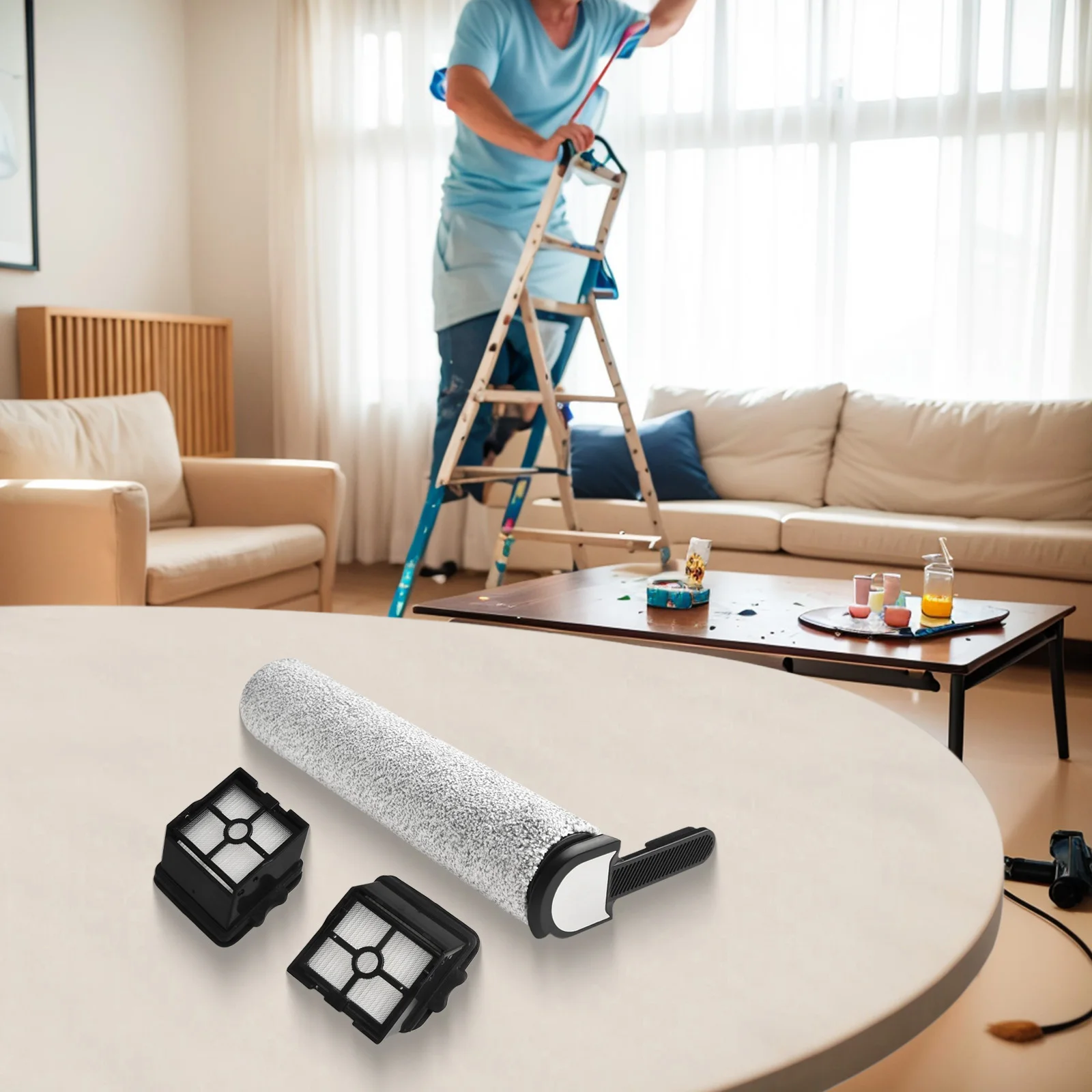 Набор из трех фильтров и роликовых щеток совместимый с пылесосом Ultenic для AC1 Elite.