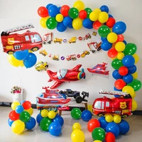 1 2 3 4 year boy birthday balloons tractor birthday party decorations for kids boy transportation traffic car bulldozer balloon