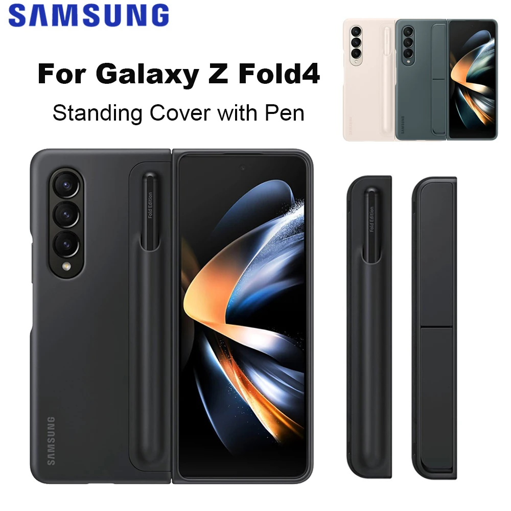 Оригинальный чехол-подставка с ручкой для телефона Samsung Galaxy Z Fold4 включая S Pen и