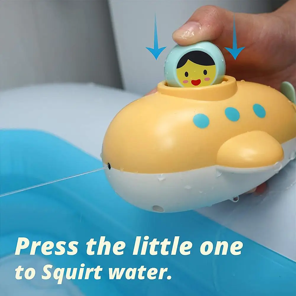 Wind-up Moving Boat With Spinning Rear Propeller Squirt Bath Toy For Kids Baby Shower Set Bathtub Toy Baby Water Toys
