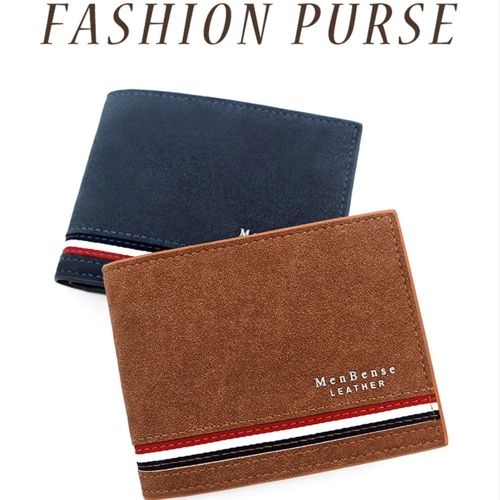 Мужской кошелек кожаный деловой складной Роскошный тонкий из воловьей кожи с