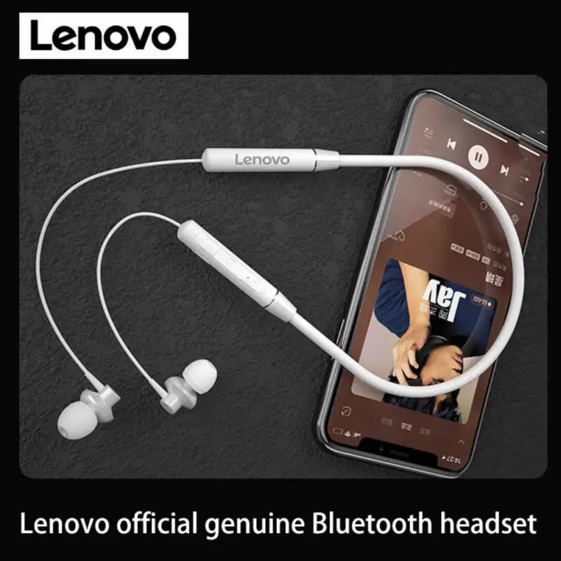 

Lenovo Bluetooth 5.0 Wireless Earphones Magnetic Neckband Earphones Noise Cancelling Earbuds Waterproof Sport Headsets With Mic
