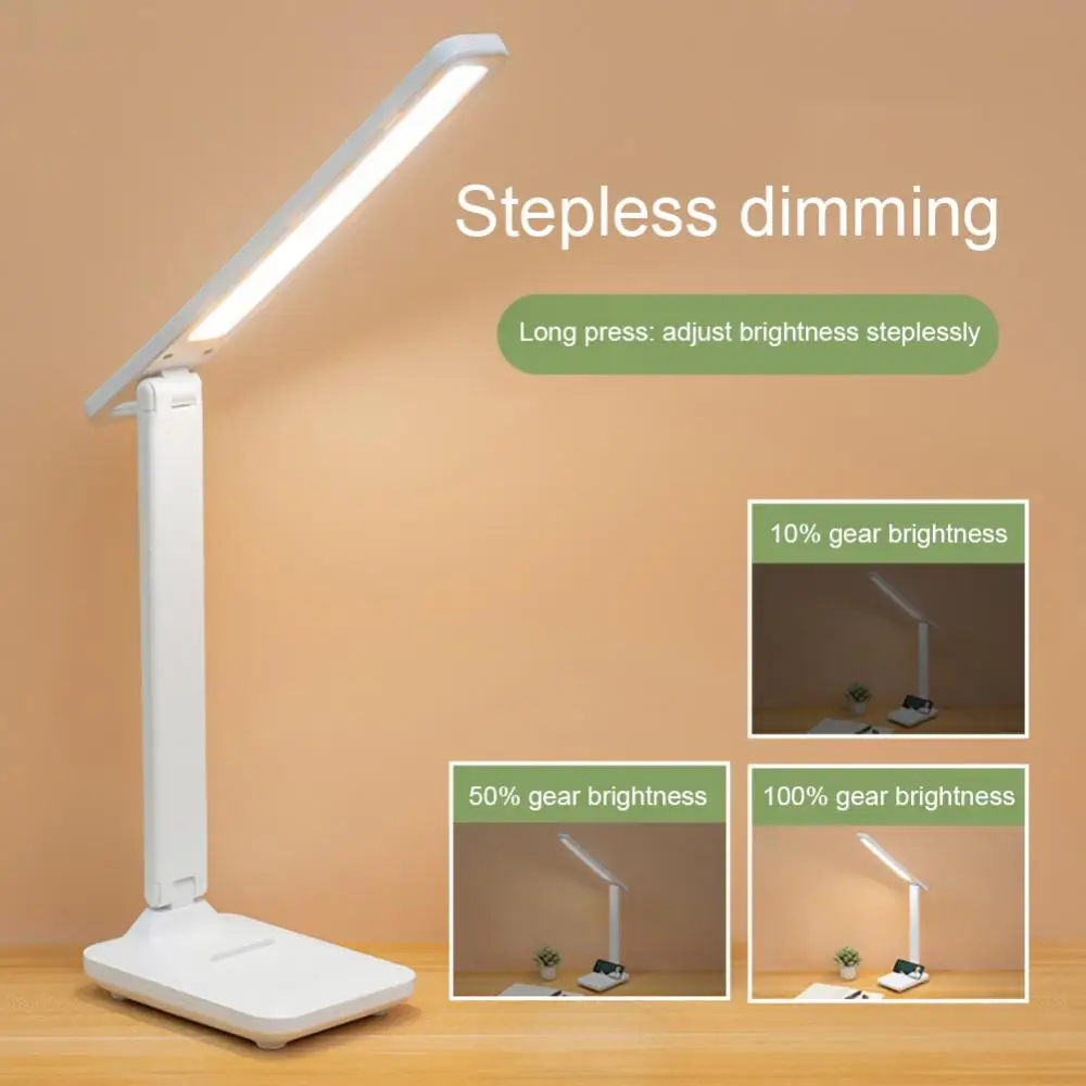 

LED Table Lamp Eyes Protection 3 Modes Touch Dimmable LED Light Dormitory Reading USB Rechargable Battery Indoor LED Desk Lamps