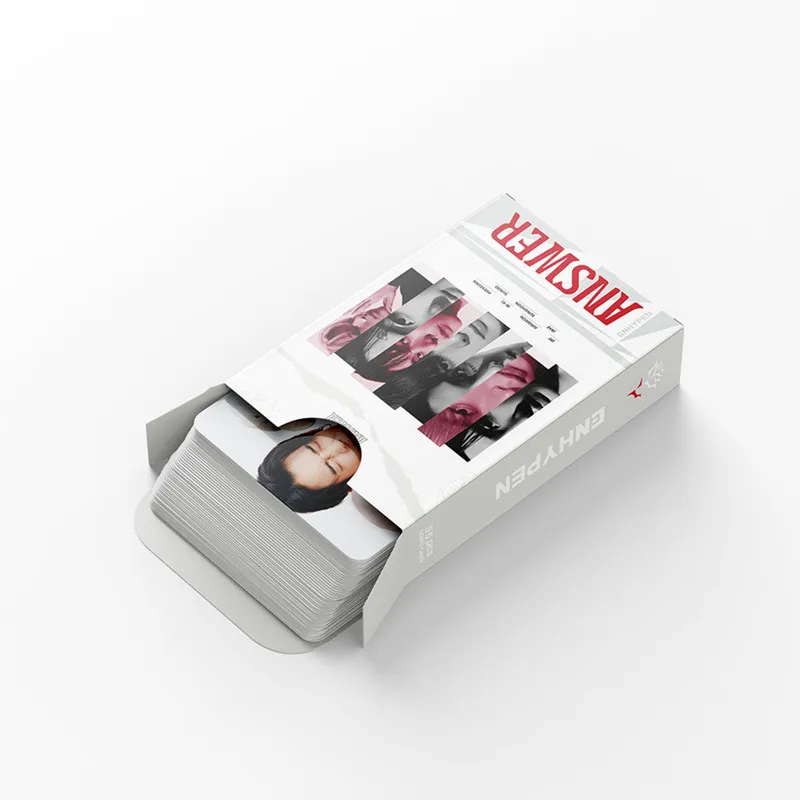 55PCS/Set Kpop ENHYPEN New Album DIMENSION:ANSWER Photocards Photo Cards Postcard Small LOMO for Fans Collection Gift | Канцтовары для