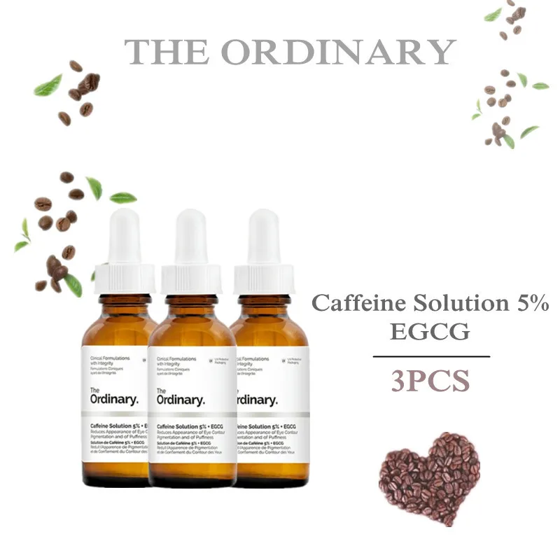 

Ordinary Caffeine Solution 5% + EGCG Eye Serum Removal Eye Dark Circle Eliminate Puffy Eyes Lightening Fine Line Eye Serum 3PCS