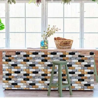 brick pattern thickened pvc wall stickers waterproof self adhesive kitchen bathroom living room background wall decoration