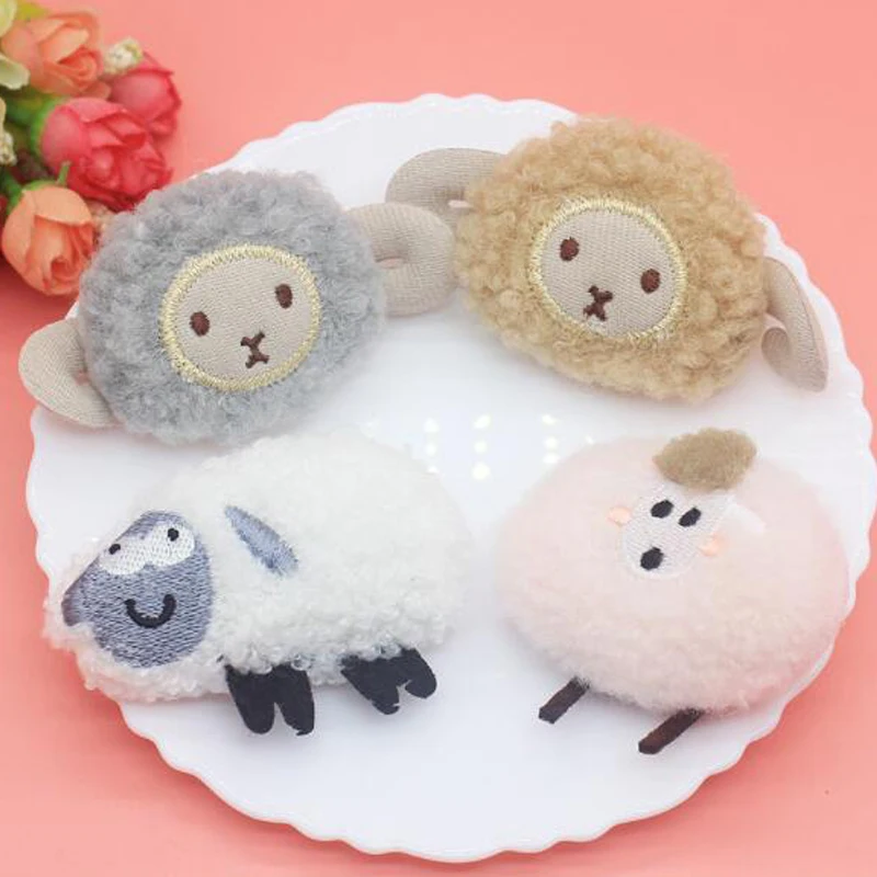 10 шт./партия, плюшевые нашивки из овечьей шерсти