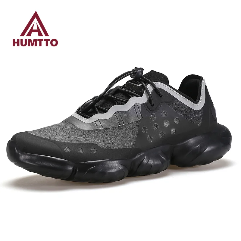 HUMTTO Casual Shoes Men Sports Man Running Non-leather Trainers Brand Shoes for Mens 2022 Fashion Luxury Designer Black Sneakers