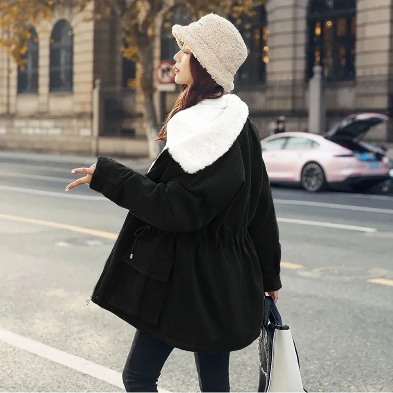 Новая зимняя куртка женская парка модные парки средней длины тонкие теплые