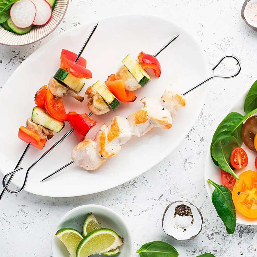 20 шт. игла с гусиным хвостом из нержавеющей стали шампуры для барбекю палочки