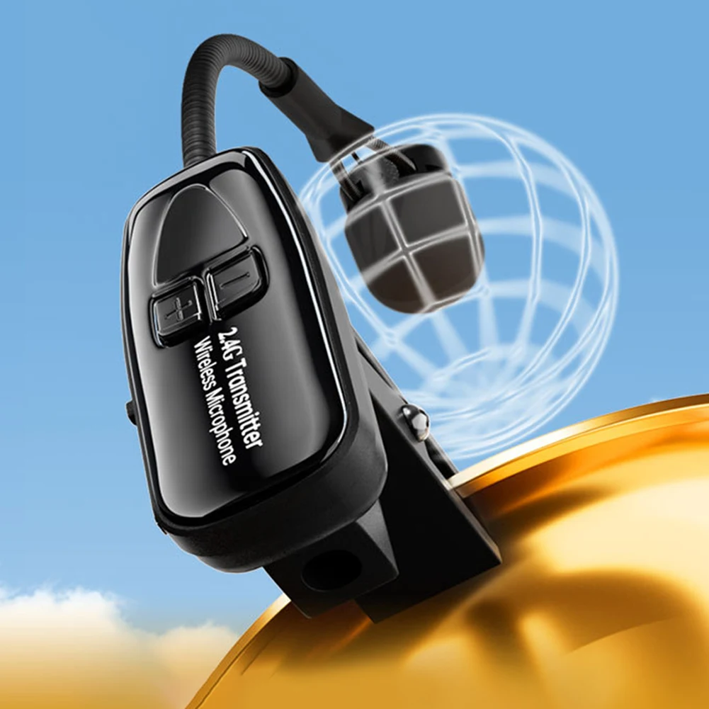 Беспроводной конденсаторный микрофон с креплением на лацкан 2 4 ГГц диапазон 30 м