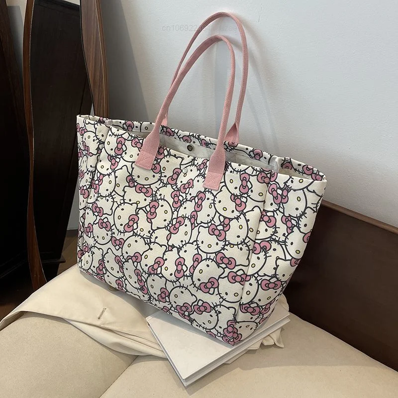 Женская Парусиновая Сумка-тоут с мультяшным принтом