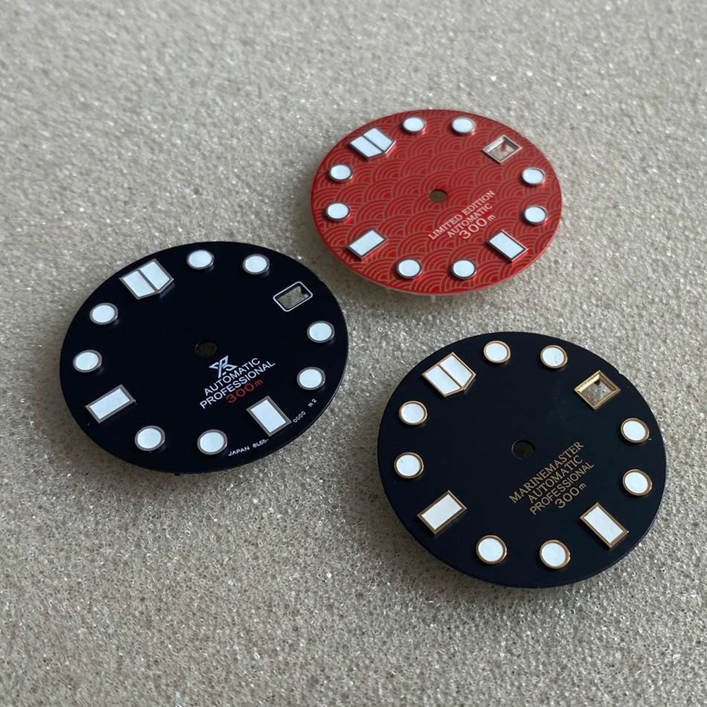 Циферблат часов 28 5 мм зеленые светящиеся Сменные аксессуары для подходящие