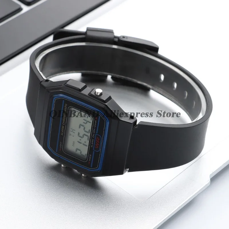 Фото Ремешок для часов Casio F-91W F-84 F105/108 A-158/168 AE1200/1300 из силиконовой смолы, черный, спортивный браслет, 12 мм, 14 мм, 16 мм, 18 мм, 20 мм №5