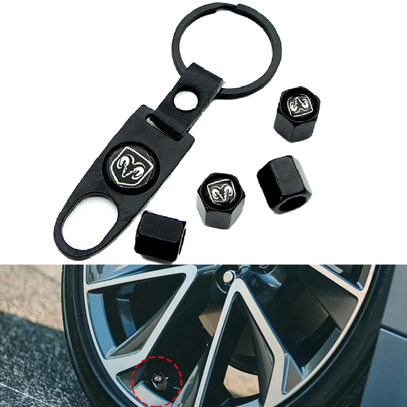 Модный автомобильный значок эмблема колпачки клапана колеса с брелоком для Dodge