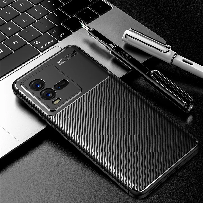For Vivo iQOO 10 Case Vivo iQOO 10 Pro Cover Shockproof Matte Carbon Fiber Soft Silicone Bumper For iQOO 10 Fundas 6.78 inch