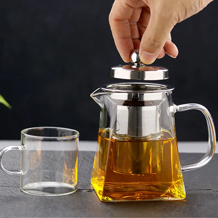 Heat Resistant Glass Teapot with Stainless Steel Tea Infuser Filter Flower Kettle Kung Fu Set Puer Oolong Hotsale | Дом и сад