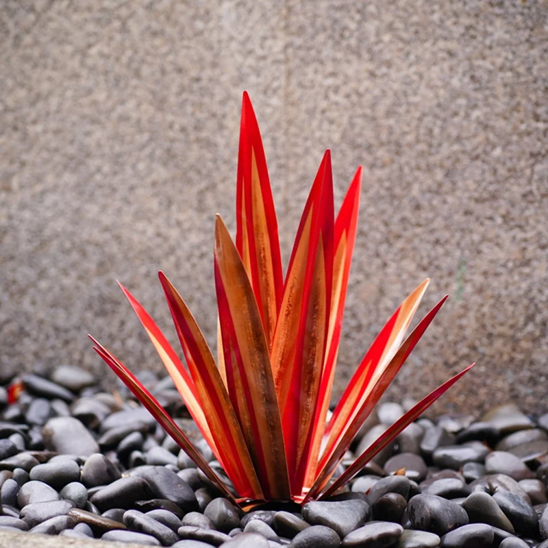 Большая деревенская скульптура деревенские металлические растения Agave для