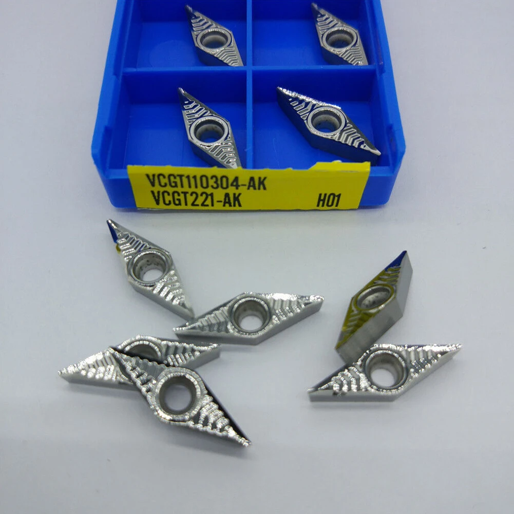

CNC Insert Insert Carbide Cutter H01 Heat Inserts Manufacturing Metalworking Resistance VCGT110304-AK VCGT221-AK