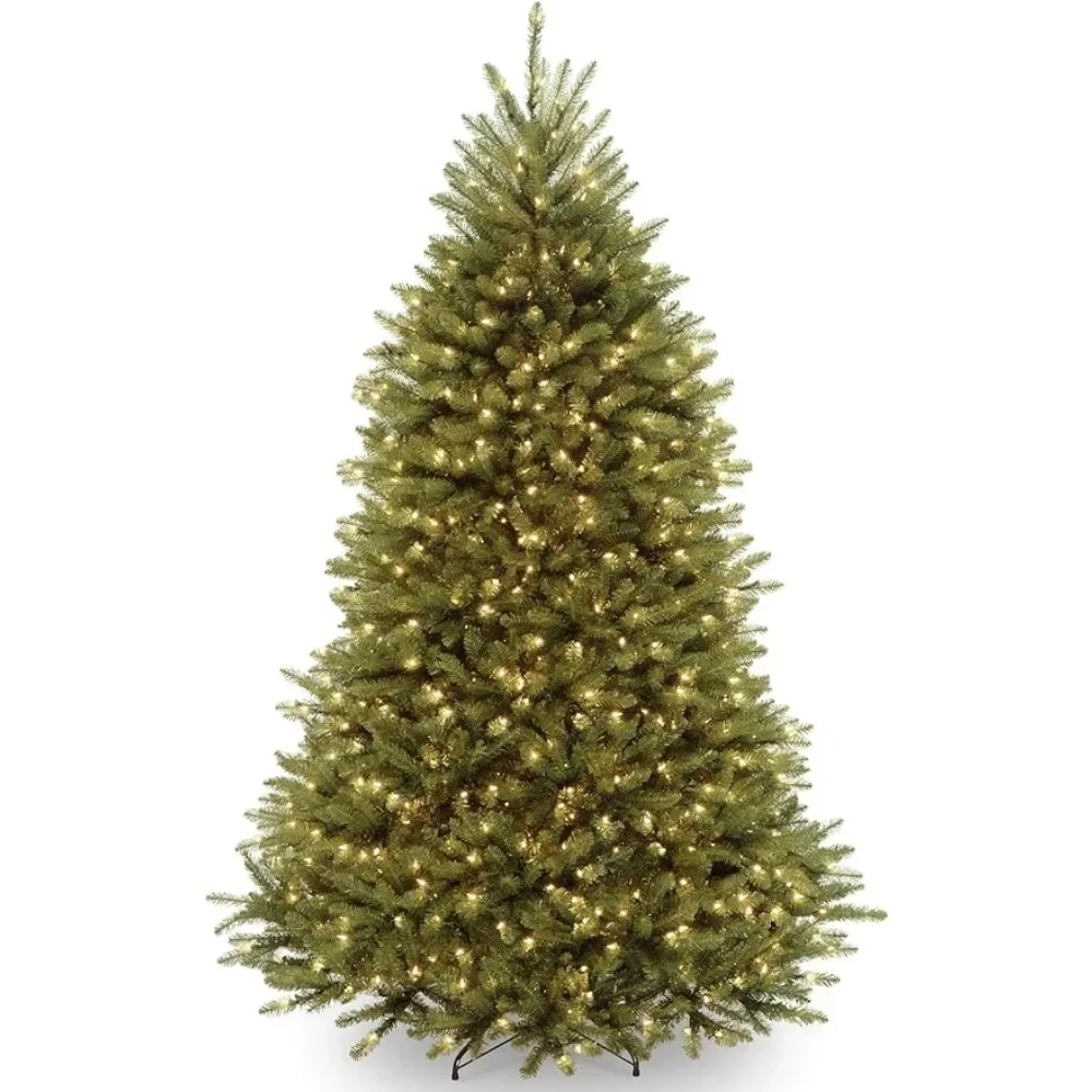 

National Tree Company Pre-Lit Artificial Full Christmas Tree, Green, Dunhill Fir, Dual Color LED Lights