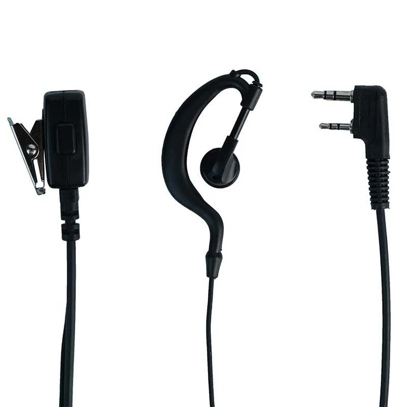 Walkie Talkied Earpiece G Shape Headset with Mic PTT for Kenwood TK-2107 TK-3107 BaoFeng Uv-5r Headset Bf-888s 2 Way Radio 10PCS