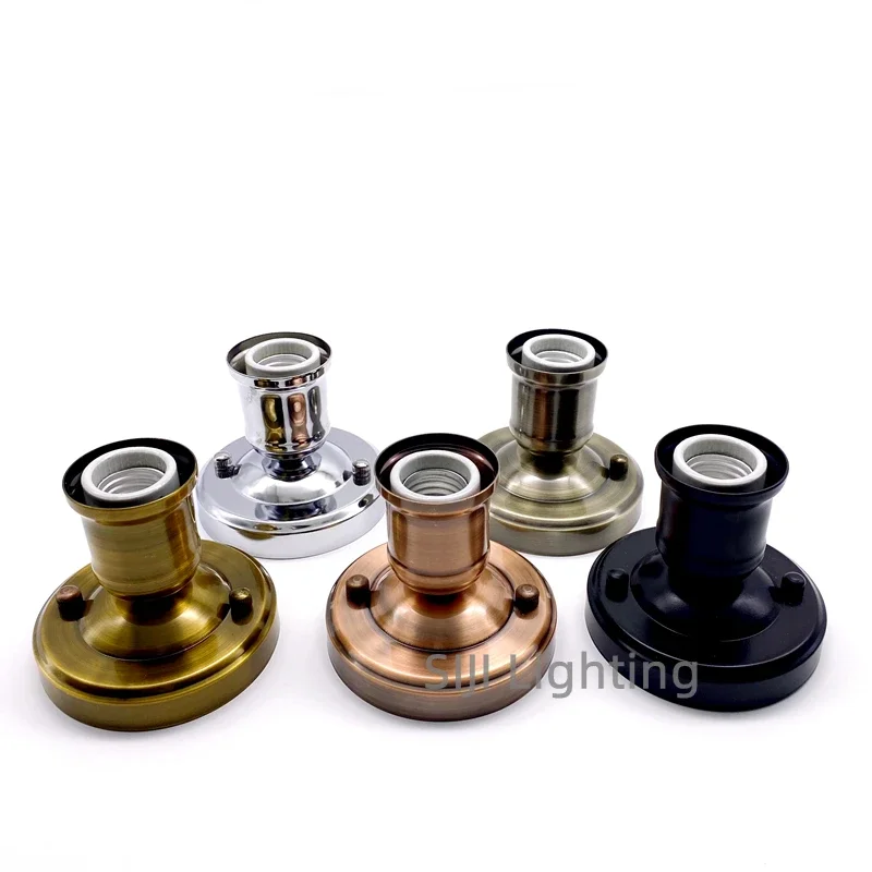 Бронзовая основа для лампы E27 керамический держатель винтажный потолочный навес