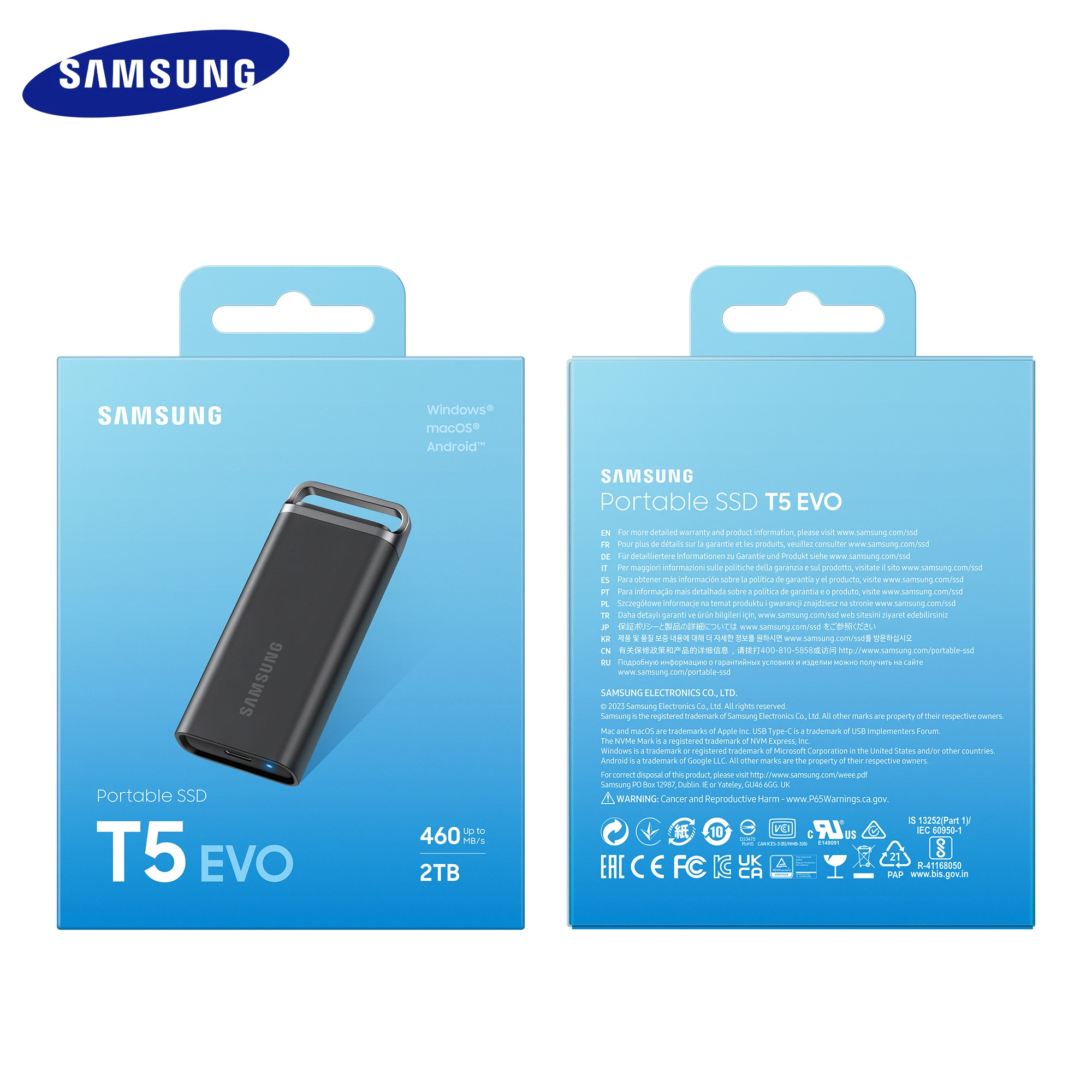 Оригинальный мобильный накопитель SAMSUNG PSSD T5 EVO 4 ТБ 8 Портативный твердотельный USB 3