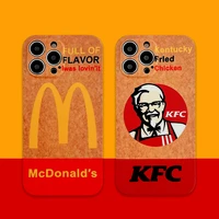 delicacy mcdonalds kfc phone case for iphone 11 12 13 pro max x xs xr 7 8 plus shockproof cover