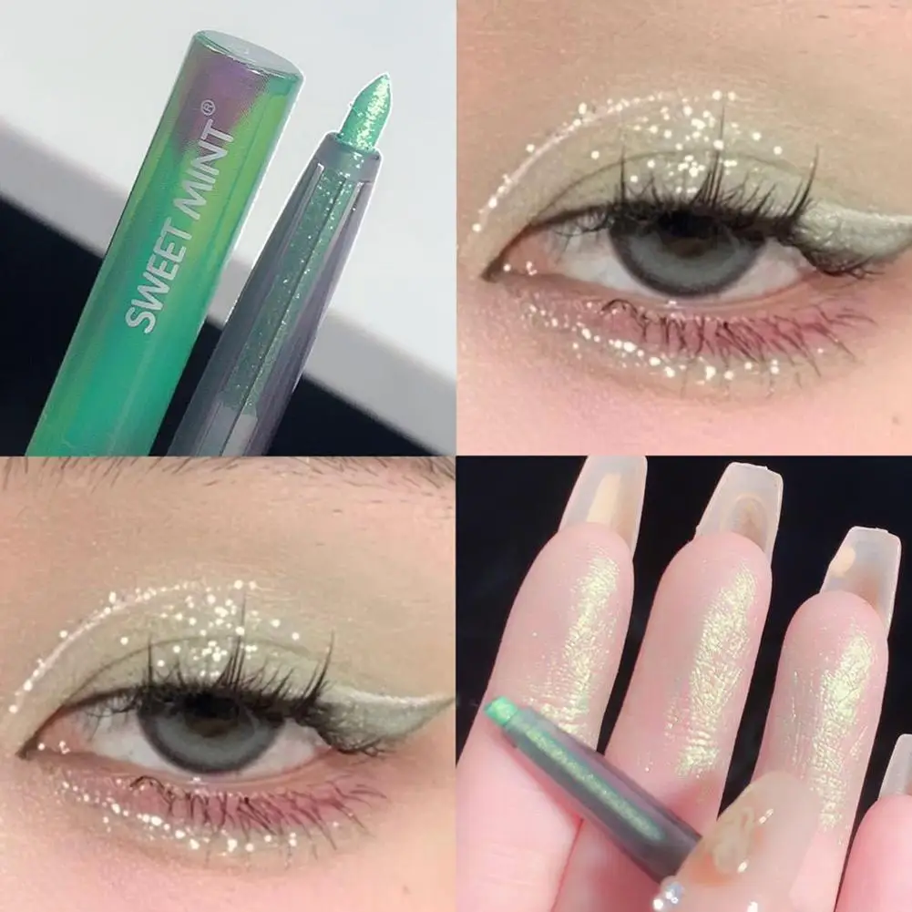 

Shiny Chameleon Eyeliner Pencil Green Gold Purple Glitter Women Silkworm Beauty Lying Cosmetics Shadow Pen Eye Makeup Water V4W5