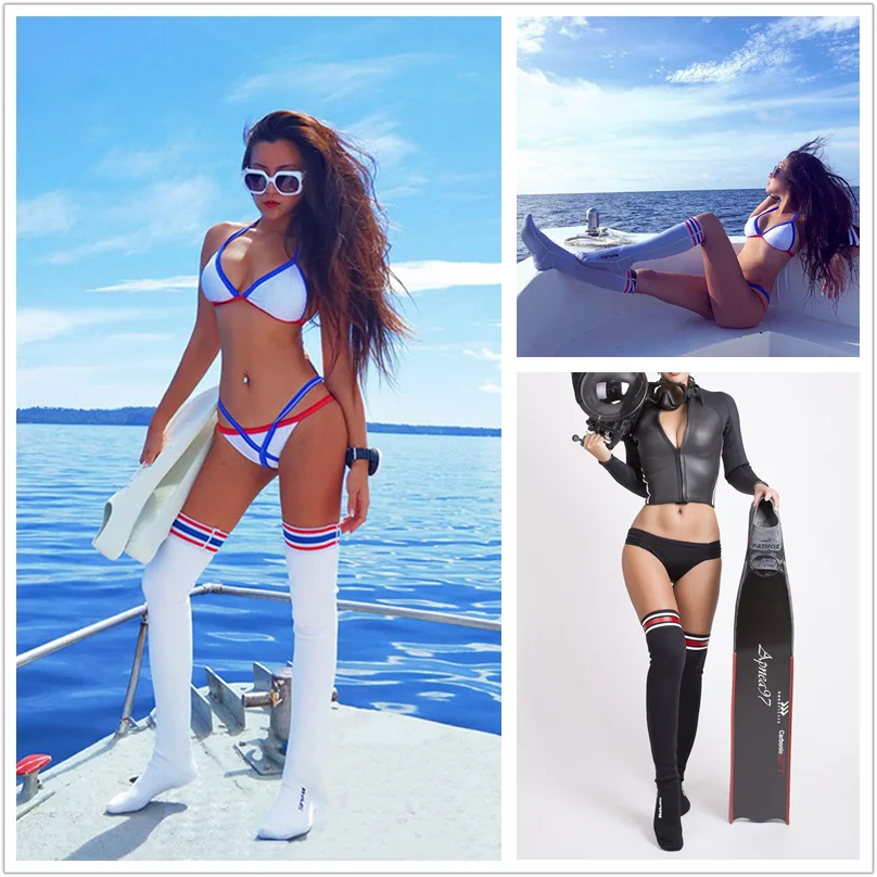 Женские длинные носки из неопрена толщиной 2 мм женские для дайвера