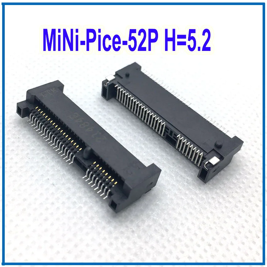 Мини-разъем PCIE Msata карман для карт 52P H4.0 H5.2 H5.6 h6 8 h9 0 мм ноутбука MINI SMT SSD 1-10 шт. -