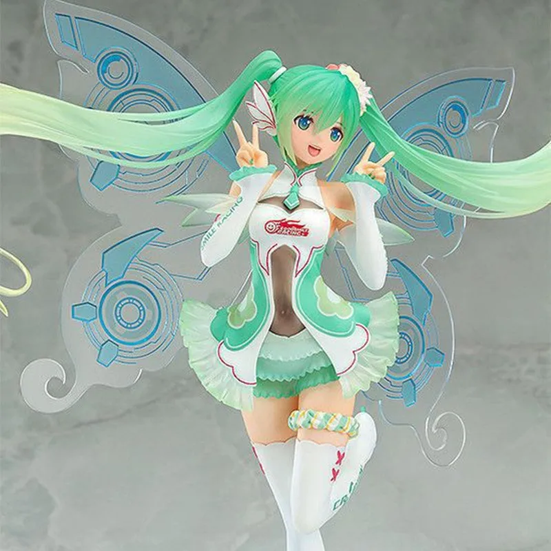 Коллекционная аниме модель 23 см 2017 Hatsune Miku Butterfly Racing Model Decoration Pvc коллекционный