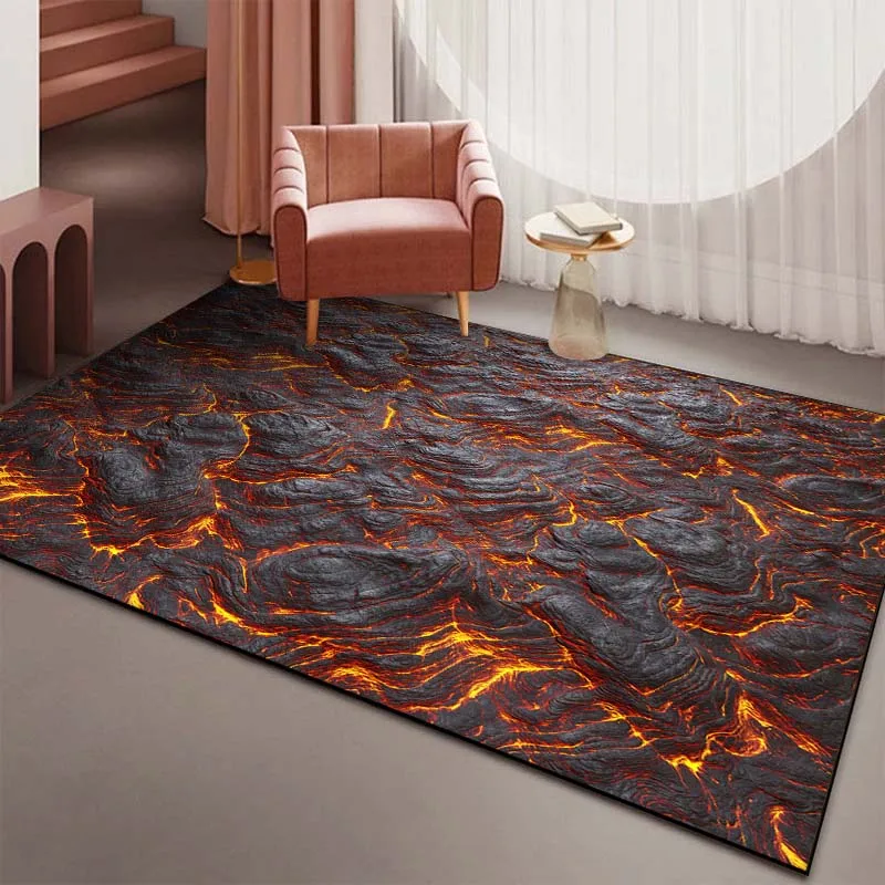 3D напольный коврик с принтом Вулкан Магма ковер 15 размеров гостиная спальня