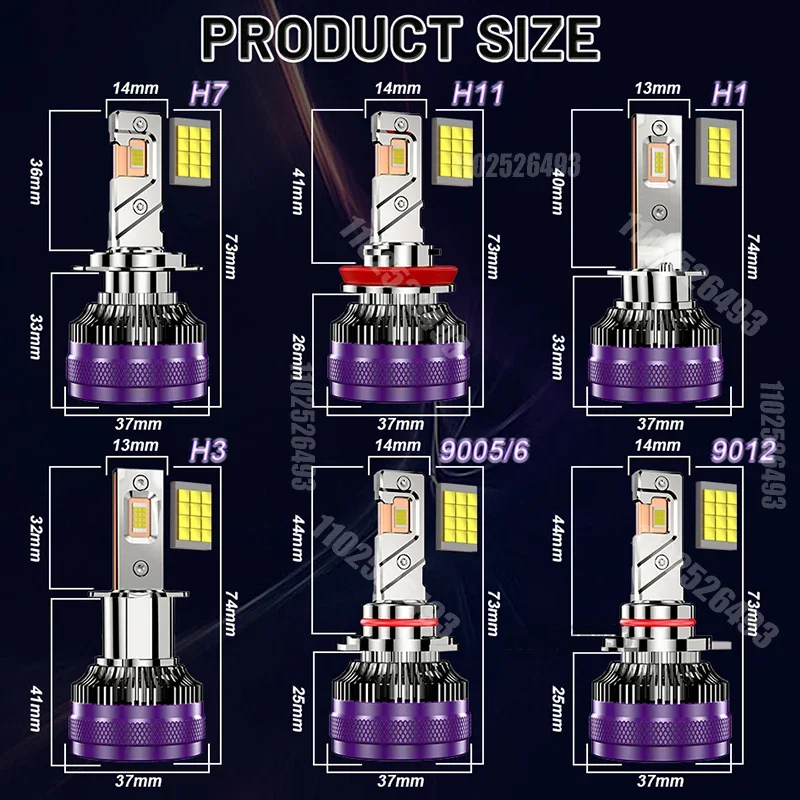 Фонарь передний автомобильный 9005 лм 9006 Вт 12 В