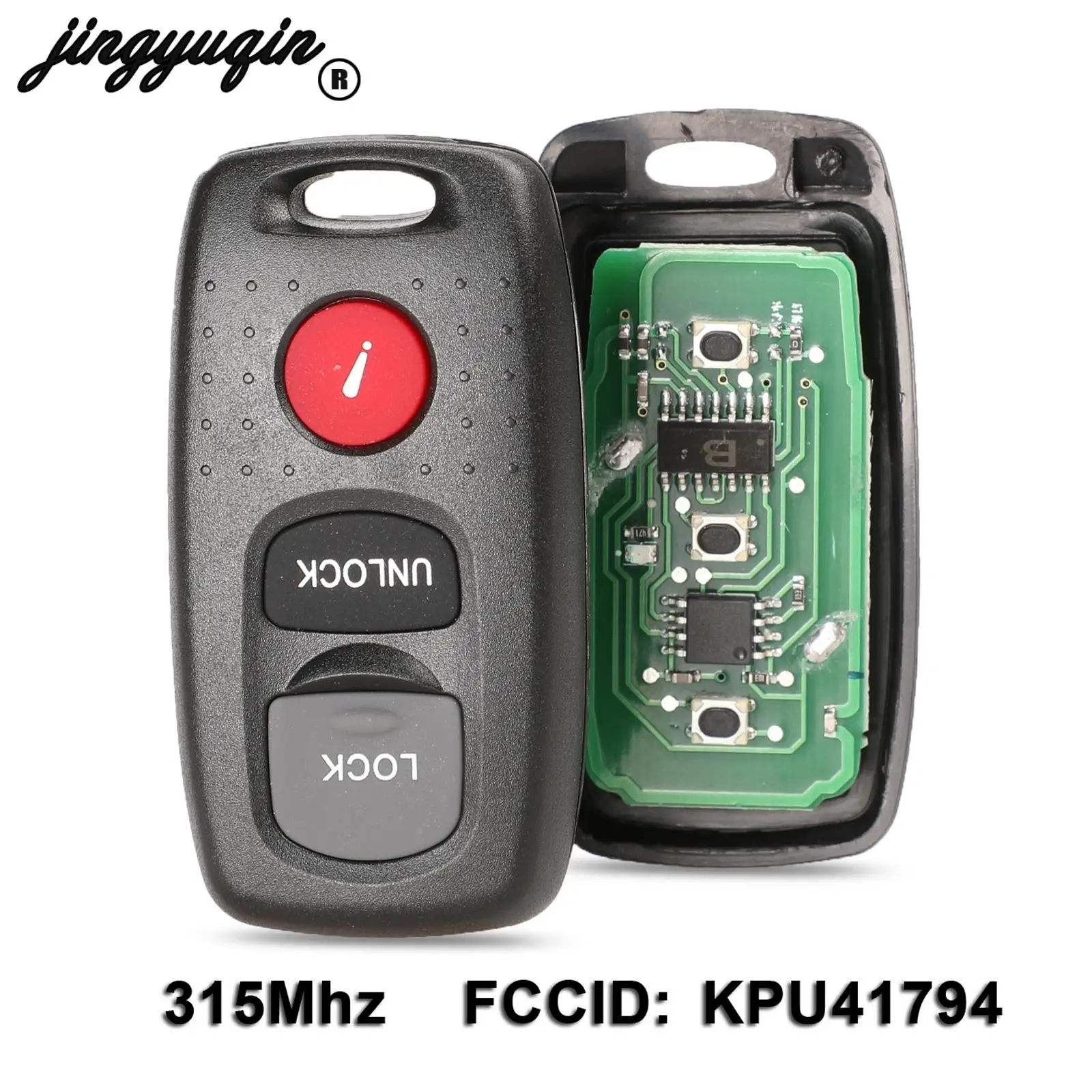 Jingyuqin 3 pulsanti per Mazda 3 6 MPV Protege 5 chiave remota Keyless Entry Fob trasmettitore allarme buzzper Clicker KPU41794 315Mhz